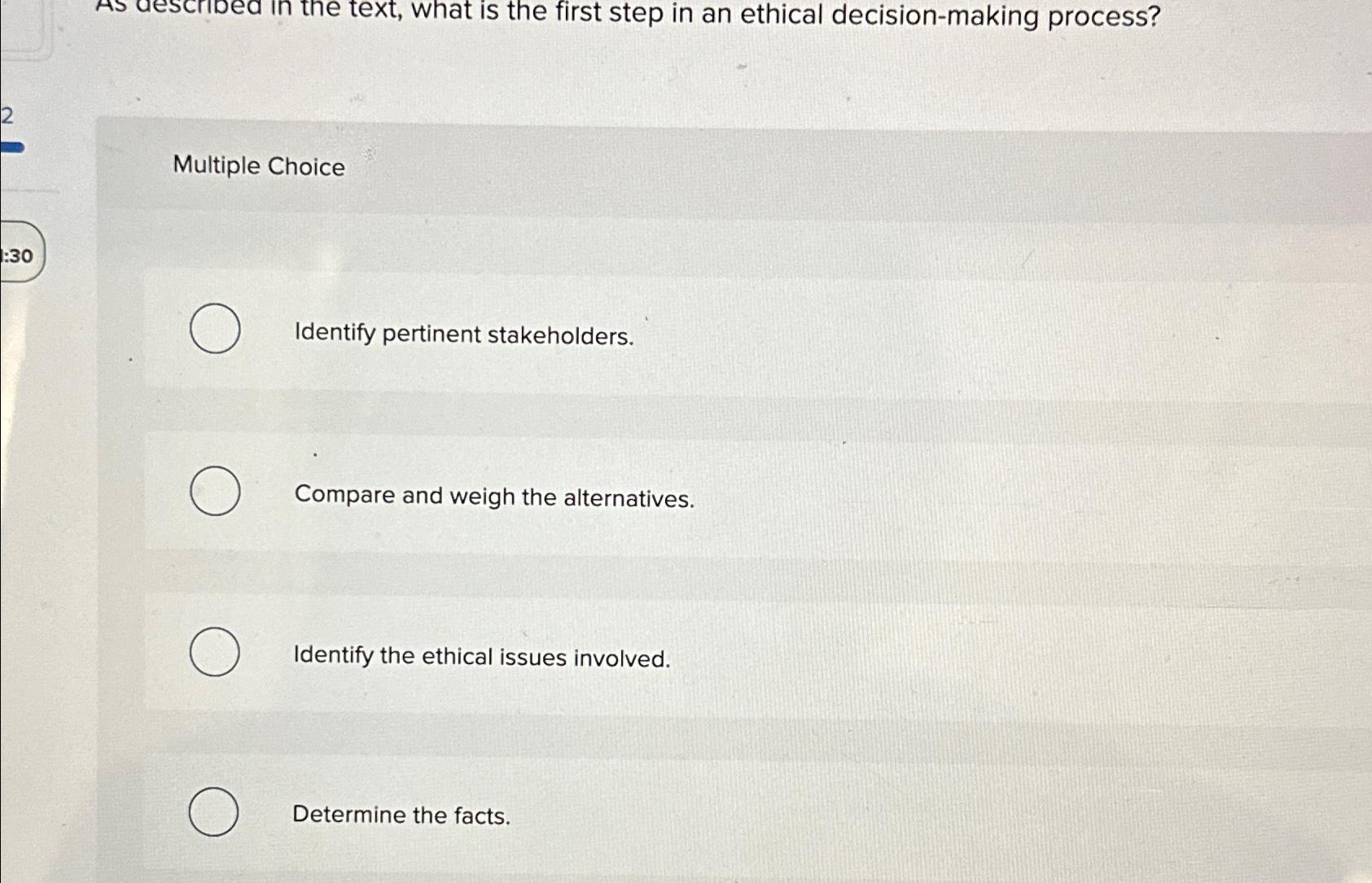 Solved IDed in the text, what is the first step in an | Chegg.com