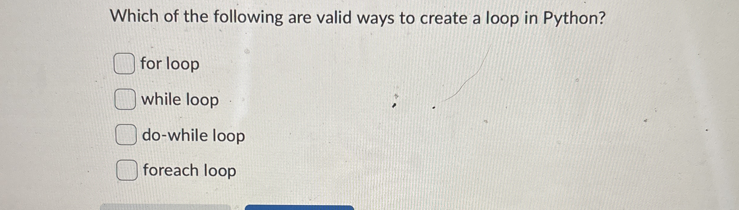 Solved Which of the following are valid ways to create a | Chegg.com