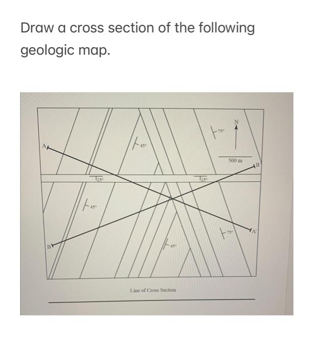 Solved Draw A Cross Section Of The Following Geologic Map. | Chegg.com