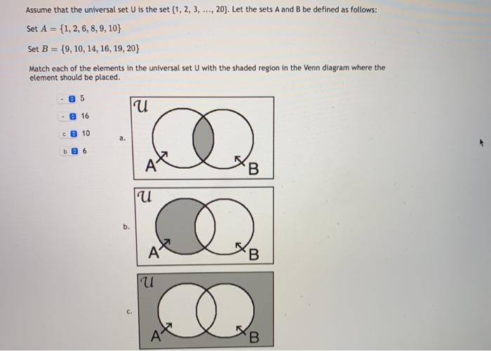 Solved - B 5 U . B 16 CB 10 A. Be 6 A B U B. A B U O B 'u | Chegg.com