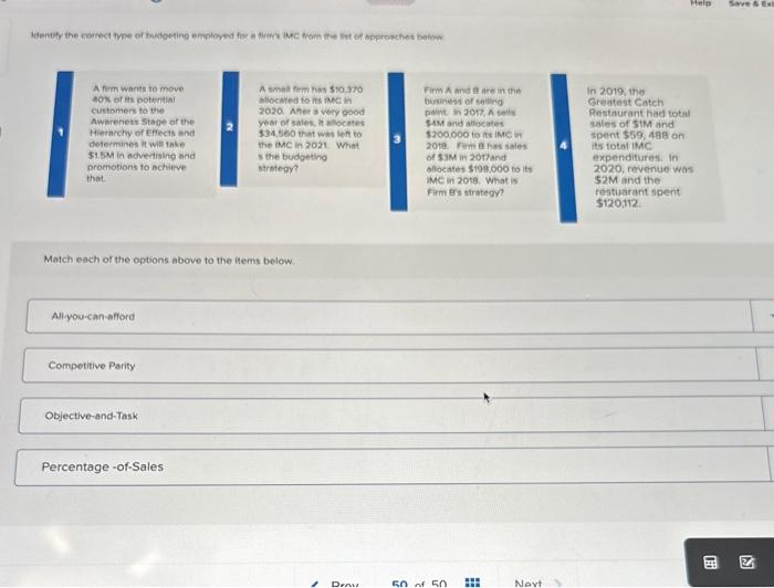 Solved Match each of the options above to the items below. | Chegg.com