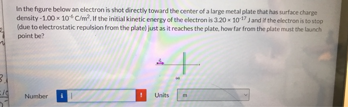 Solved In the figure below an electron is shot directly | Chegg.com