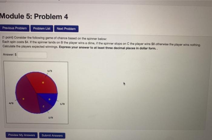 Solved Module 5: Problem 4 Previous Problem Problem List | Chegg.com