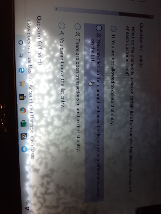 Solved Question 5 (1 point) What do the diamonds mean on