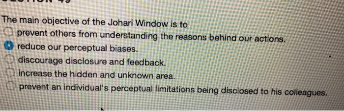 purpose of johari window
