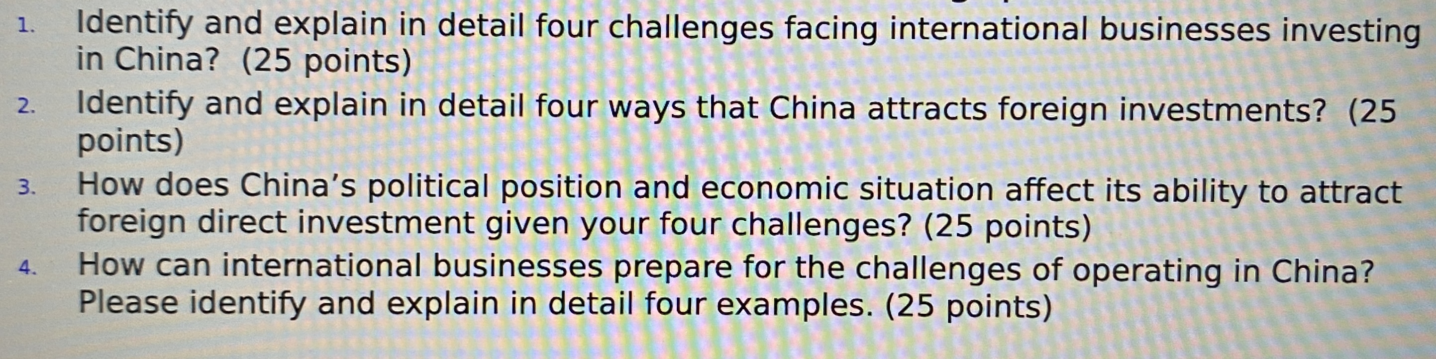 Solved Identify and explain in detail four challenges facing | Chegg.com