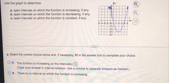 Solved Use the graph to determine a. open intervals on which | Chegg.com