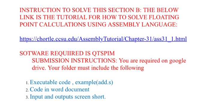 Solved INSTRUCTION TO SOLVE THIS SECTION B: THE BELOW LINK | Chegg.com