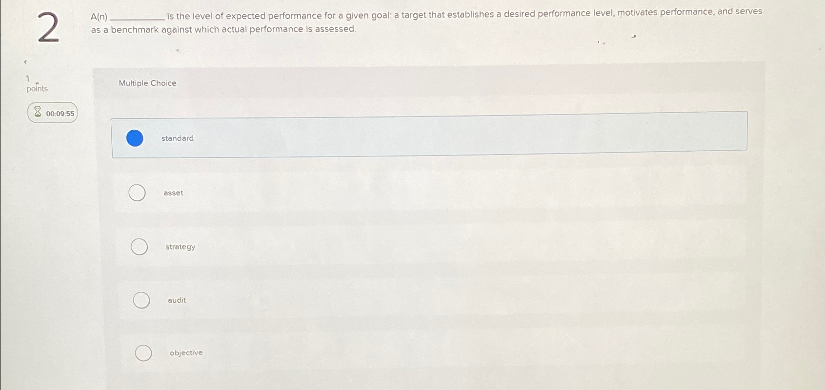 Solved 2A(n) q, ﻿Is the level of expected performance for a | Chegg.com