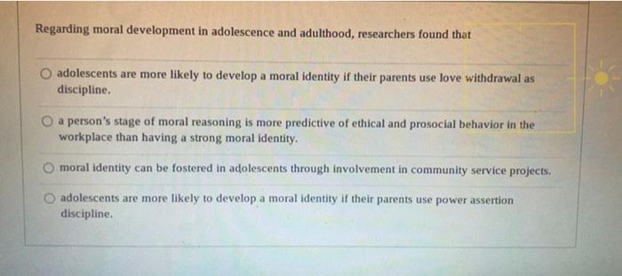 moral development in adolescence essay