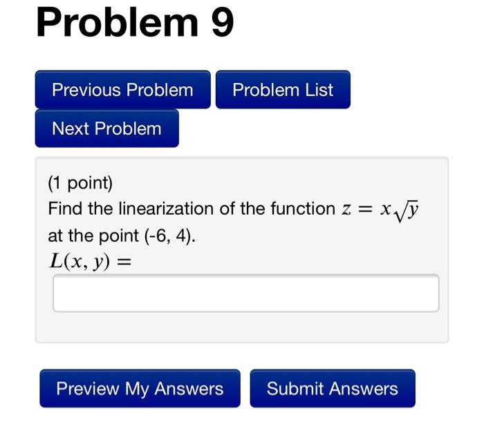 Solved Problem 9 Previous Problem Problem List Next Problem | Chegg.com