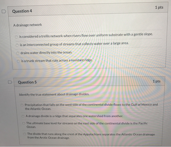 solved-1-pts-d-question-4-a-drainage-network-is-considered-a-chegg