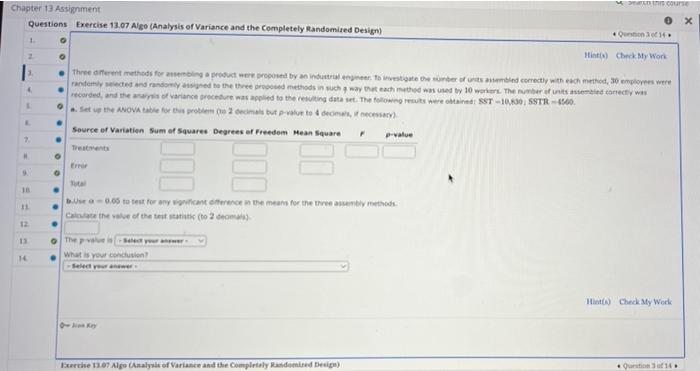 Solved Chapter 13 Assignment Questions Exercise 13.07 Algo | Chegg.com