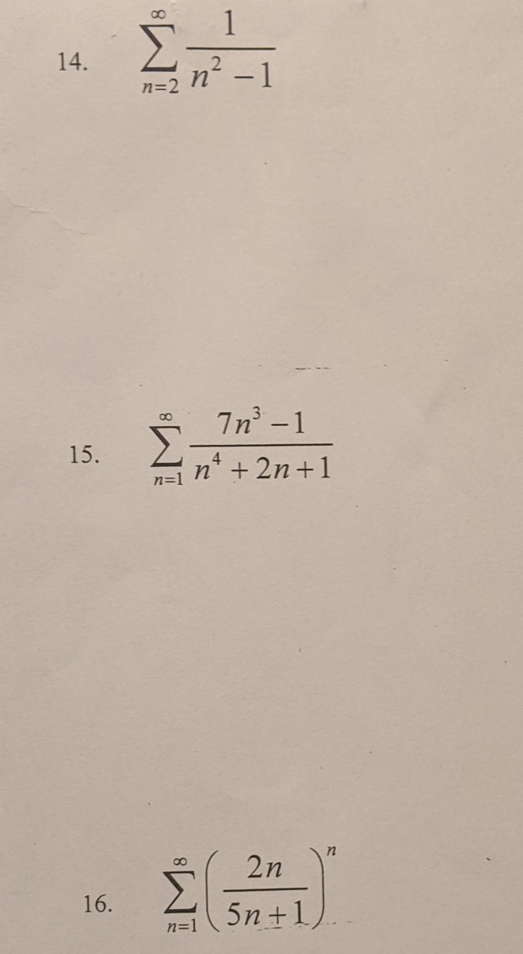 Solved SOLVE ALL THREE Determine the convergence or | Chegg.com