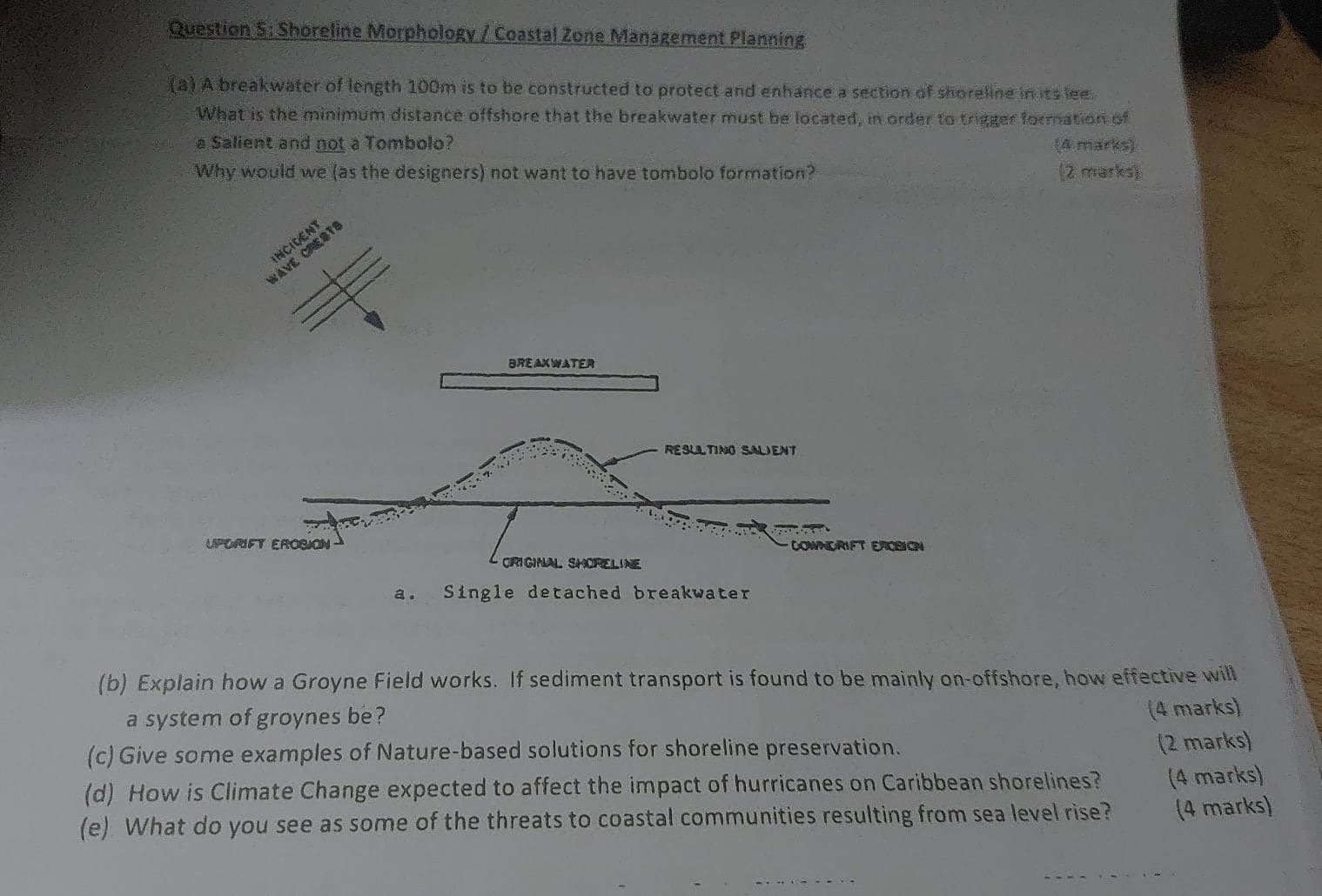 Solved Quettions Shoreline Norphology / ﻿Coastal Zone | Chegg.com