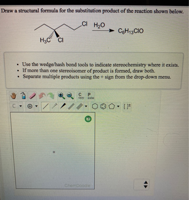 Solved Draw A Structural Formula For The Substitution | Chegg.com