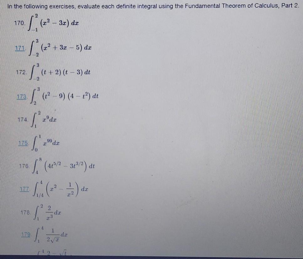 evaluate the definite integral using the fundamental theorem of calculus