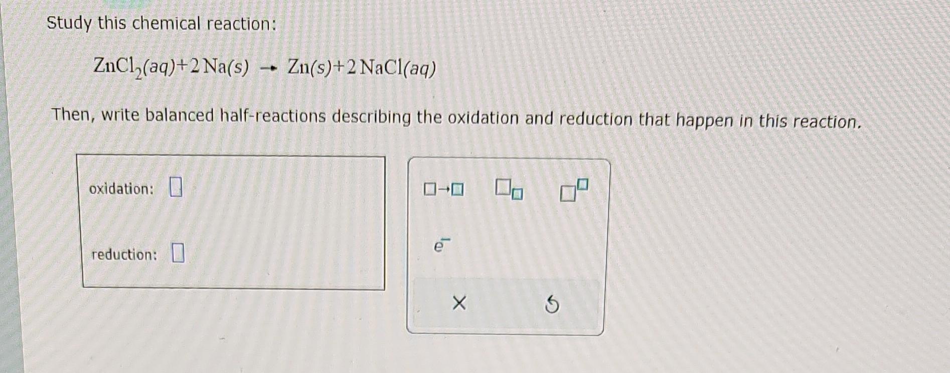 Solved Study this chemical reaction: | Chegg.com