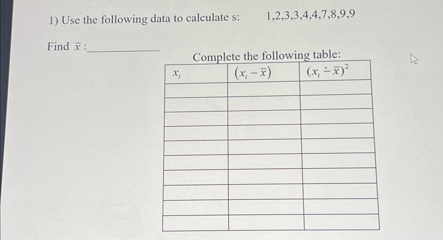 Solved Use the following data to calculate | Chegg.com