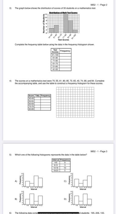 Solved Chapter 16 Worksheet #2 and Notes on Histograms and | Chegg.com