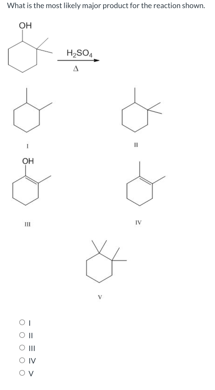 Solved What is the most likely major product for the | Chegg.com