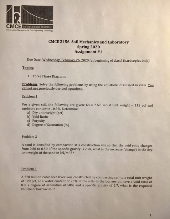 Solved CMCE os bej Dolege of Technology Construction | Chegg.com