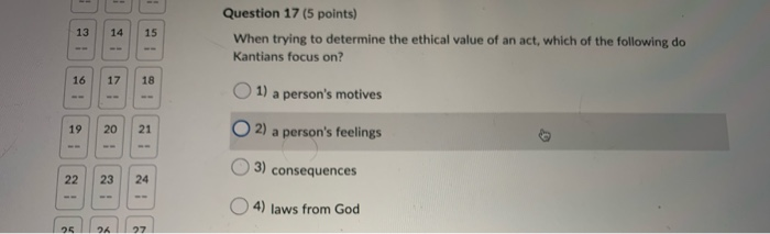 Solved Question 17 (5 points) When trying to determine the | Chegg.com