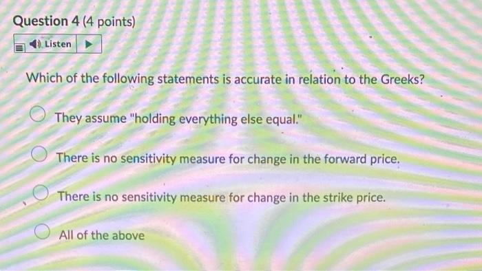 Solved Question 1 (4 points) Listen Which of the following | Chegg.com