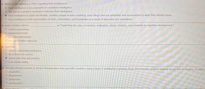 Solved 1. Which of the following is TRUE regarding fluid | Chegg.com