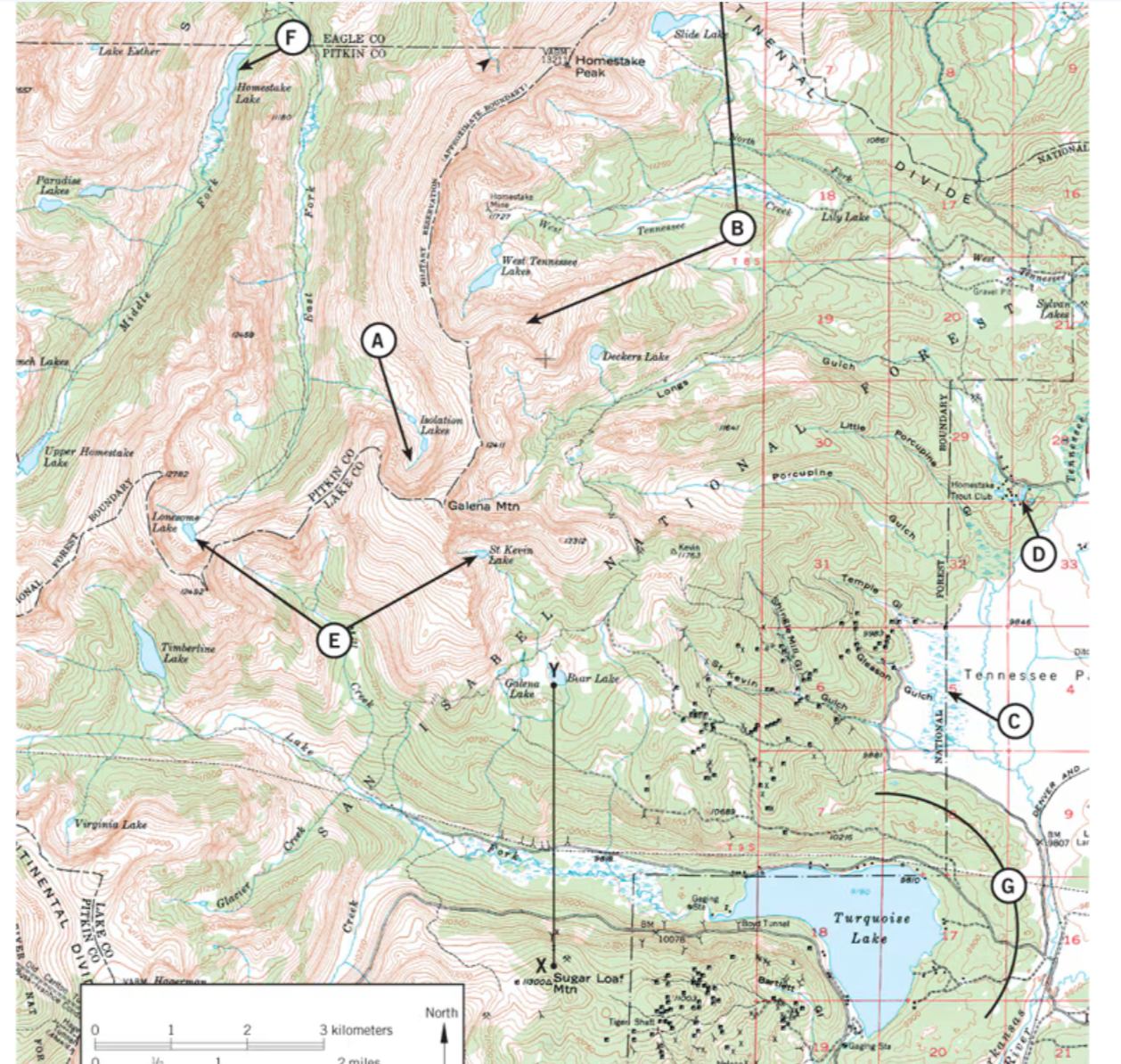 Solved by an EXPERT Match the glacial features labeled on the ...