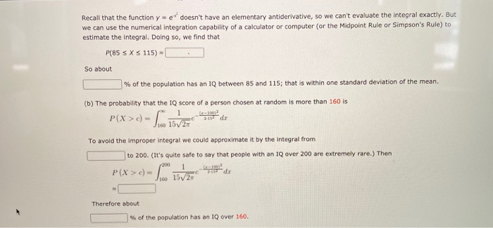 Solved EXAMPLE 5 Intelligence Quotient (10) scores are | Chegg.com