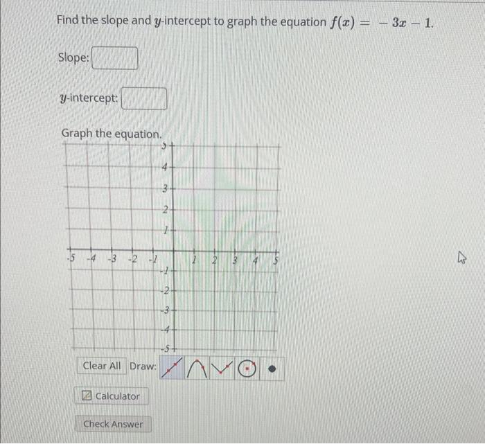 graph the following slope intercept equation y =- 1 3x 4