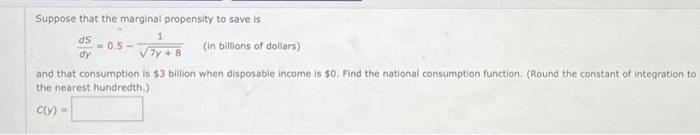 Solved Suppose that the marginal propensity to save is | Chegg.com