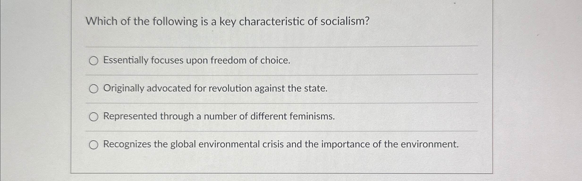 Solved Which of the following is a key characteristic of | Chegg.com