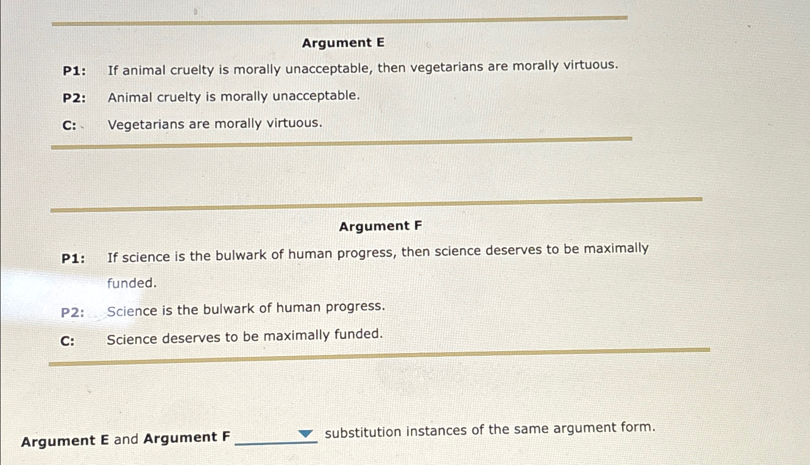 Solved Argument EP1: If animal cruelty is morally | Chegg.com