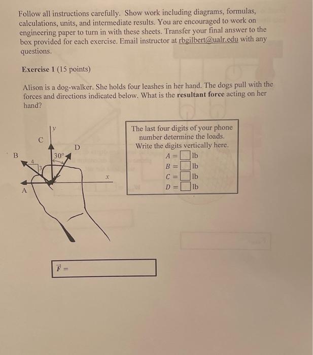 Solved Follow all instructions carefully. Show work | Chegg.com