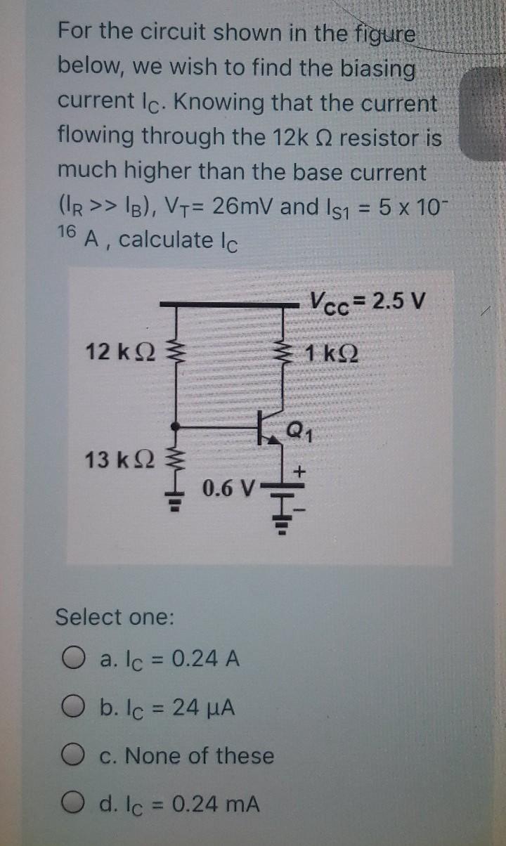 Solved For the circuit shown in the figure below, we wish to | Chegg.com