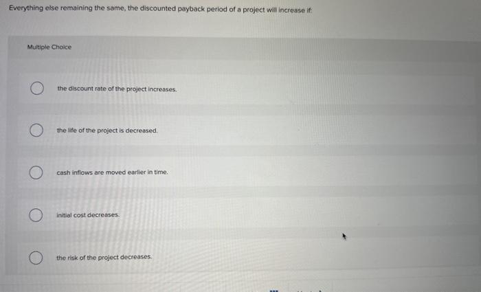Solved Everything else remaining the same, the discounted | Chegg.com