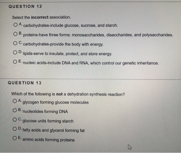 Question 12 Select The Incorrect Association O A Chegg 