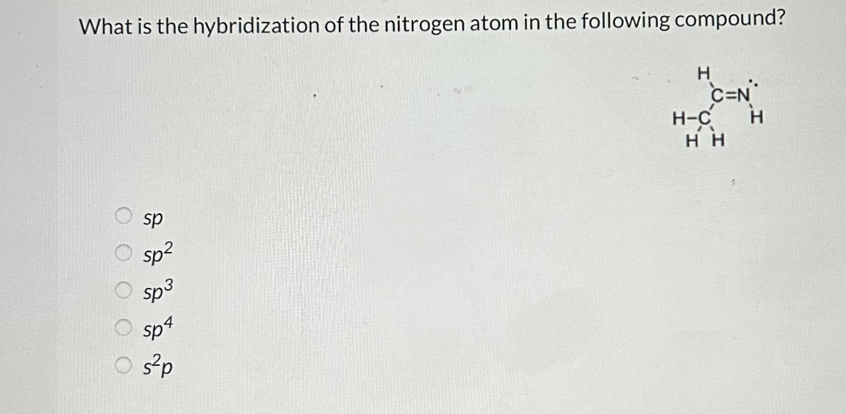 Solved What Is The Hybridization Of The Nitrogen Atom In The 4250