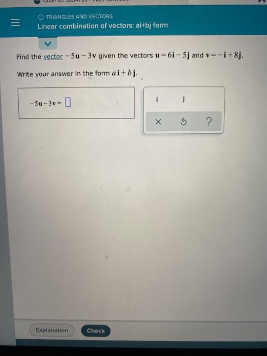 Solved TIL O TRIANGLES AND VECTORS Linear combination of | Chegg.com