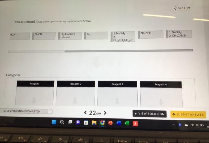 Solved From the list of reagents, choose those that will | Chegg.com