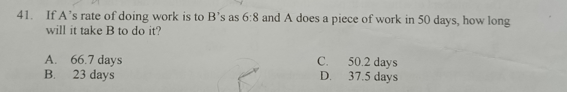 Solved If A's rate of doing work is to B's as 6:8 ﻿and A | Chegg.com
