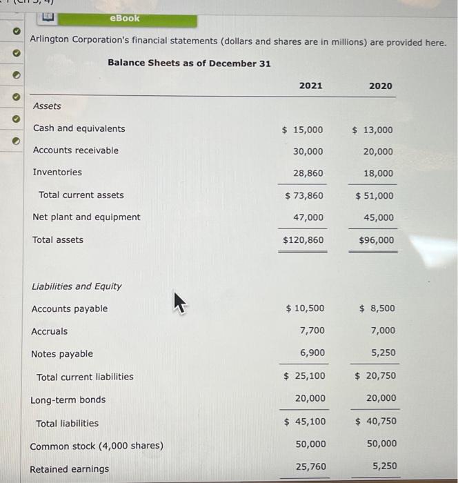 Solved ire.Enter your answers in millions. For example, an