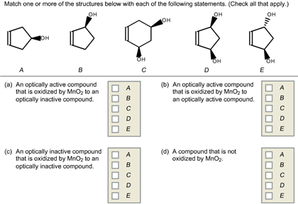 Solved Match one or more of the structures below with each | Chegg.com