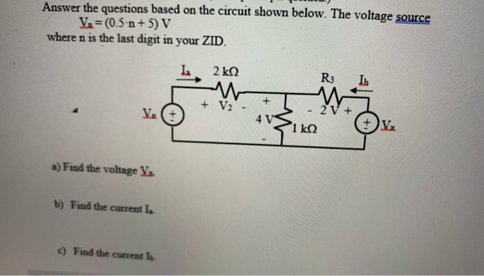 Solved Answer the questions based on the circuit shown | Chegg.com