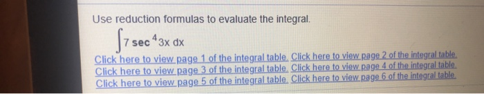 Solved Use reduction formulas to evaluate the integral. S7 | Chegg.com