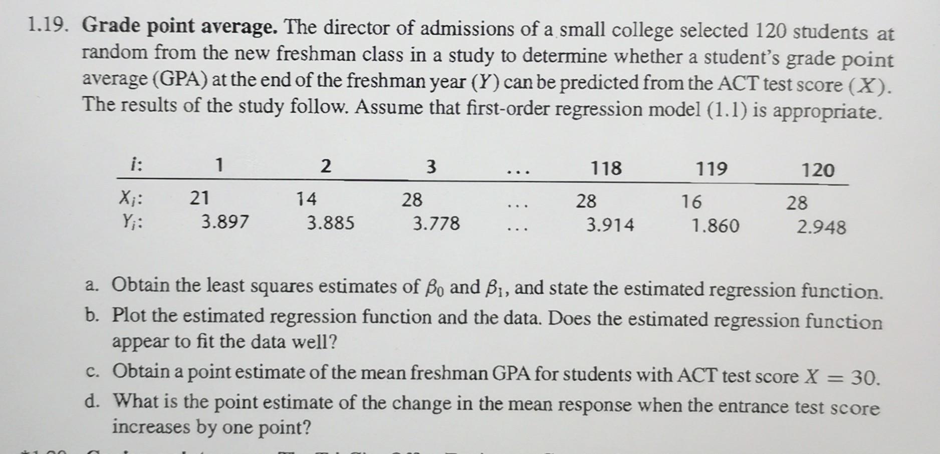 19. Grade point average. The director of admissions | Chegg.com