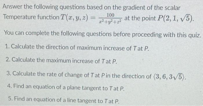 Solved Answer the following questions based on the gradient | Chegg.com