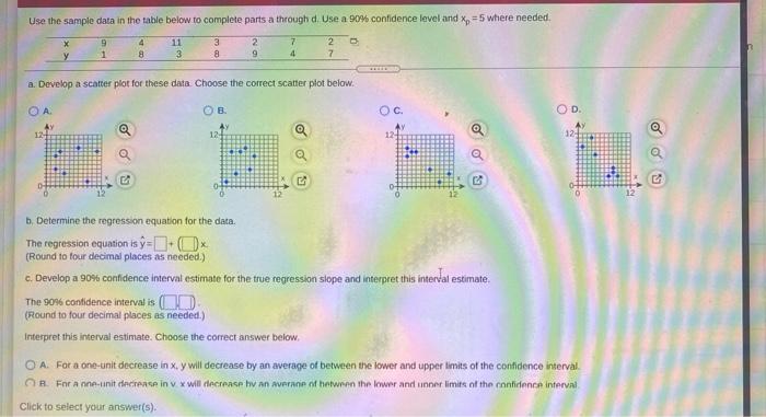 Solved Use the sample data in the table below to complete | Chegg.com